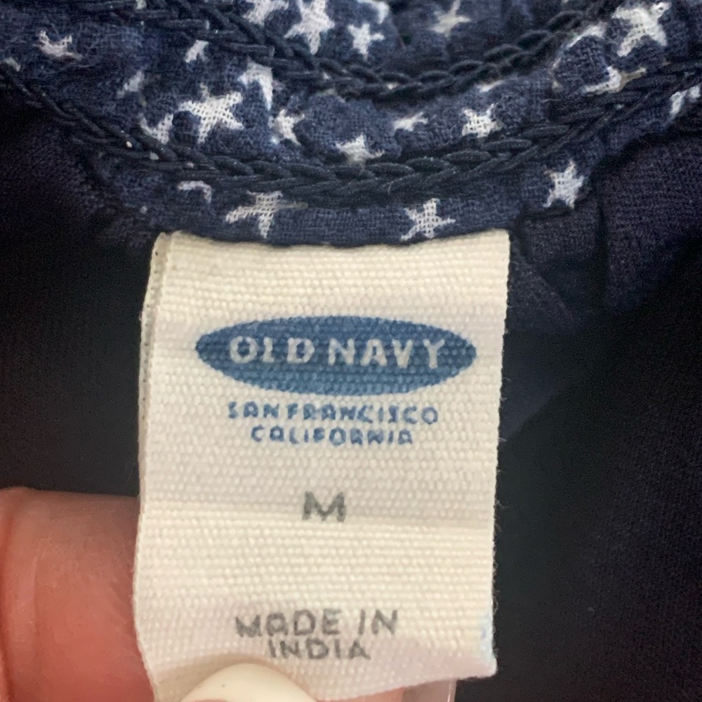 Old Navy Blue and White Stars Print Mini Circle Skirt - Picture 4 of 6